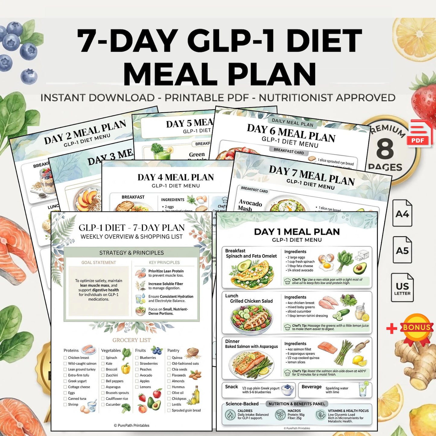 7-Day GLP-1 Diet Meal Plan